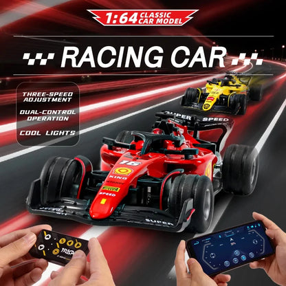 1:64 Scale RC Drift Car - 2.4G Remote Control Mini Alloy Racing Vehicle with LED Lights and App Control