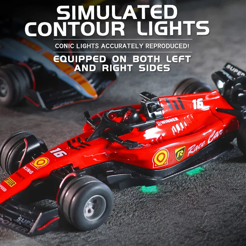 1:64 Scale RC Drift Car - 2.4G Remote Control Mini Alloy Racing Vehicle with LED Lights and App Control