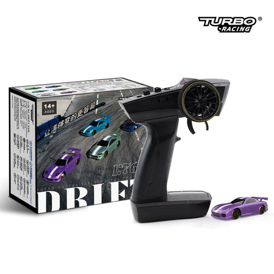 TURBO RACING C61 C62 C63 C64 C74 1/76 MINI RC Electric Remote Control Model Car Drift Racing Adult Desktop Toys