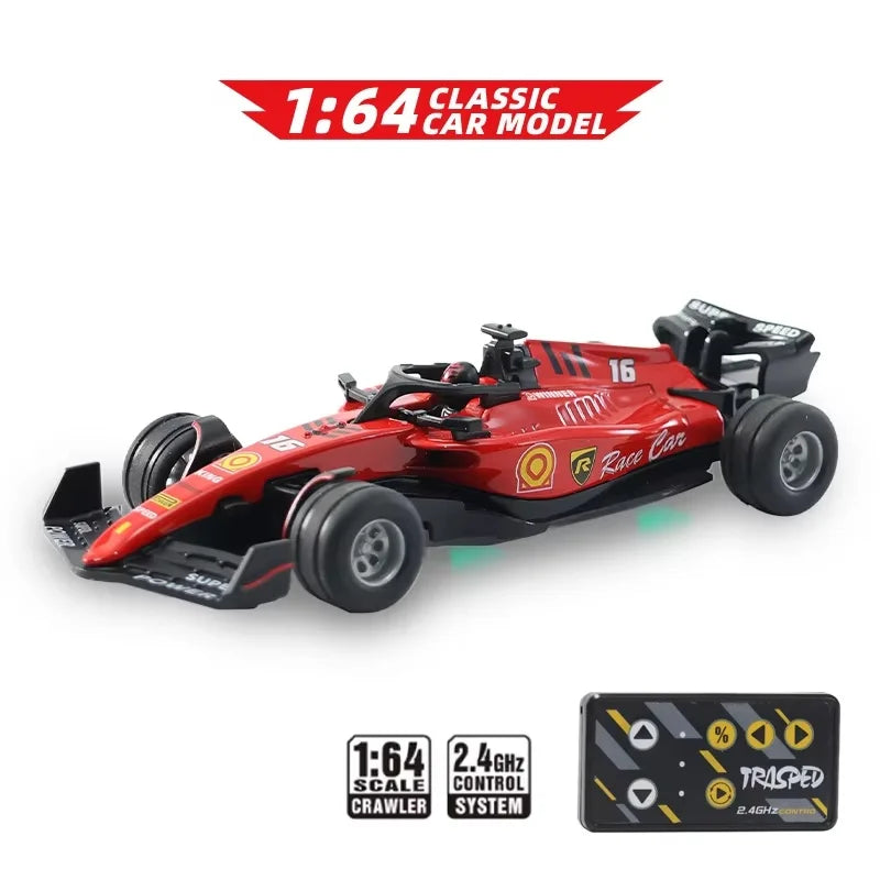 1:64 Scale RC Drift Car - 2.4G Remote Control Mini Alloy Racing Vehicle with LED Lights and App Control