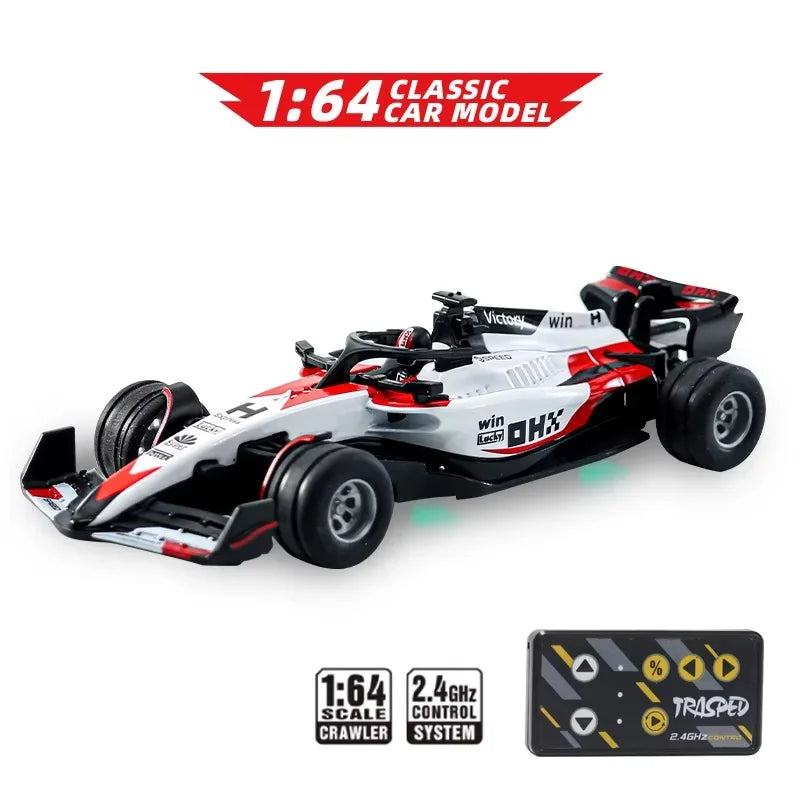 1:64 Scale RC Drift Car - 2.4G Remote Control Mini Alloy Racing Vehicle with LED Lights and App Control