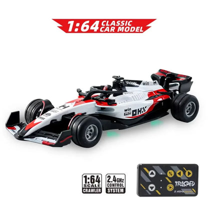 1:64 Scale RC Drift Car - 2.4G Remote Control Mini Alloy Racing Vehicle with LED Lights and App Control