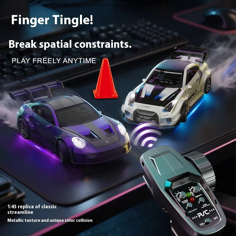 Professional 1:43 Scale RC Drift Car with ESP Gyroscope, Full Proportional Control, 4WD Metal Chassis, and Dual Tire Sets for Authentic Drifting Experience