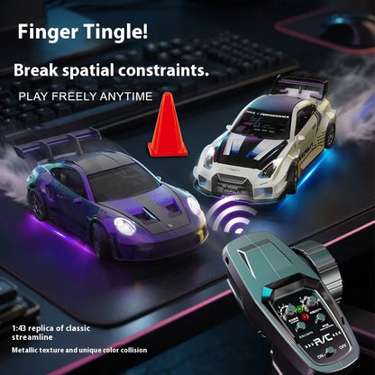 Professional 1:43 Scale RC Drift Car with ESP Gyroscope, Full Proportional Control, 4WD Metal Chassis, and Dual Tire Sets for Authentic Drifting Experience