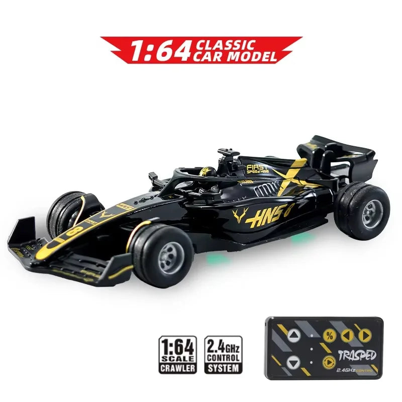 1:64 Scale RC Drift Car - 2.4G Remote Control Mini Alloy Racing Vehicle with LED Lights and App Control