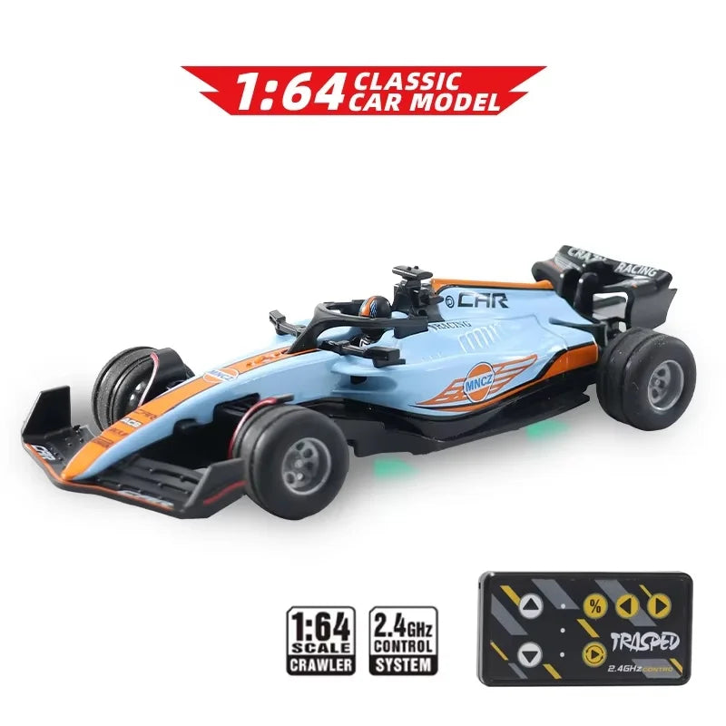 1:64 Scale RC Drift Car - 2.4G Remote Control Mini Alloy Racing Vehicle with LED Lights and App Control