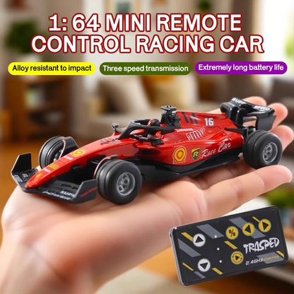 1:64 Scale RC Drift Car - 2.4G Remote Control Mini Alloy Racing Vehicle with LED Lights and App Control